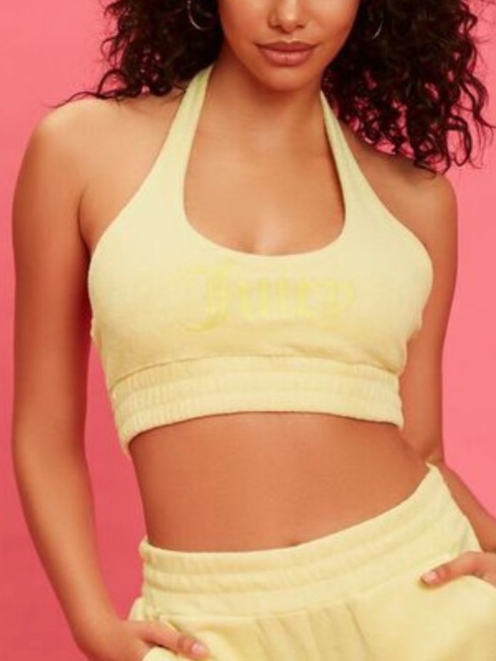Juicy Couture x Forever 21 Terrycloth Halter Top Y2K Summer Beach Vacation